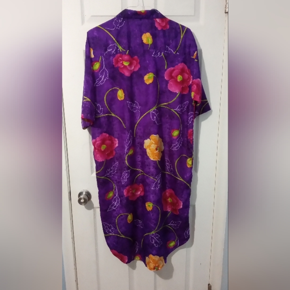 Floral Purple Housedress - image 4